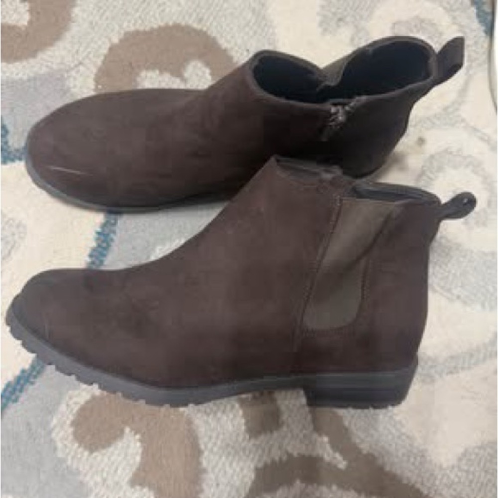 Ladies Brown Suede Ankle Boots